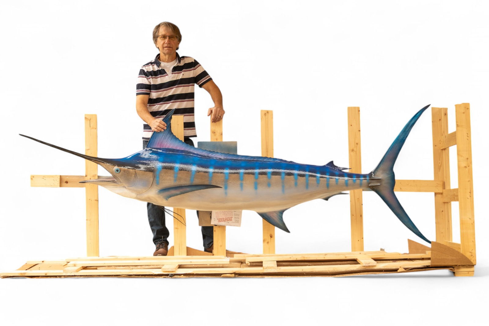 Trophy Blue Marlin Replica Wall Mount ~10' L