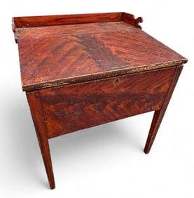 Flame Grain Painted Schoolmasters Desk attr Rupp