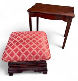 American Period Empire Ottoman + Kittinger Table