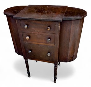 Vintage Martha Washington Wooden Sewing Cabinet