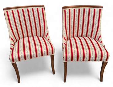 Vintage French School Barrel-Back Dining Chairs
