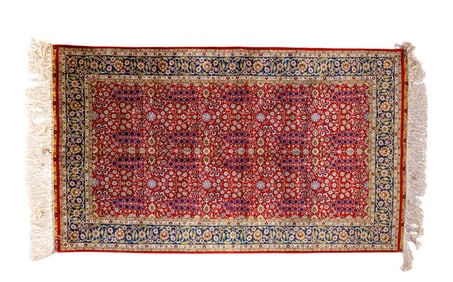 Signed Persian Silk Carpet