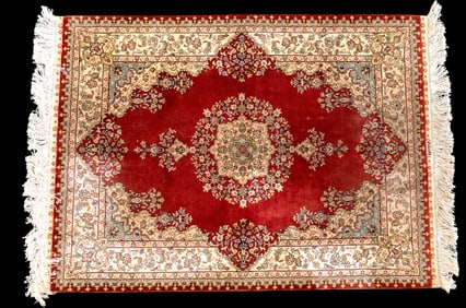 Persian Silk on Silk Carpet