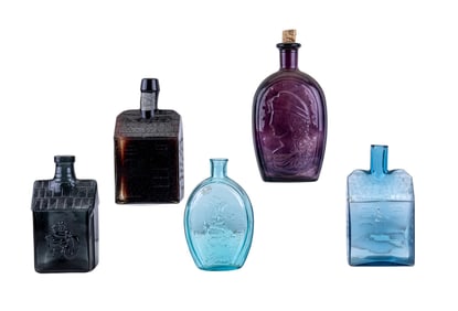 Historical Style Glass Flask / Bottles (5)