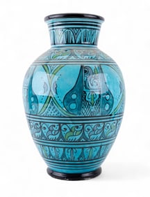 Moroccan Hand-Painted Pottery Vase