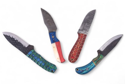 MHS Cutlery, Texas Pride Damascus Hunting Knives