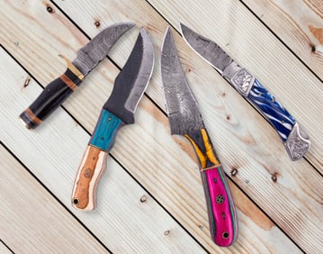 MHS Cutlery Damascus Steel Knives