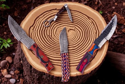 MHS Cutlery Damascus Steel Knives