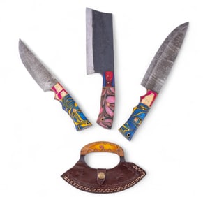 MHS Cutlery Damascus Steel Knives