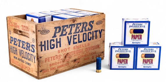 Peters High Velocity Wooden Ammo Crate w/ Shells