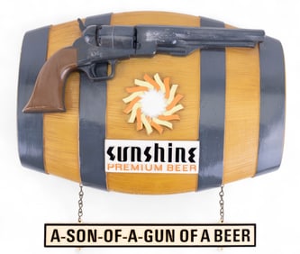 Vintage Sunshine Brewing Co. Advertising Sign