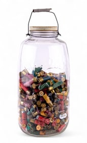 Large Mason Jar Filled w/ Vintage Shotgun Shells