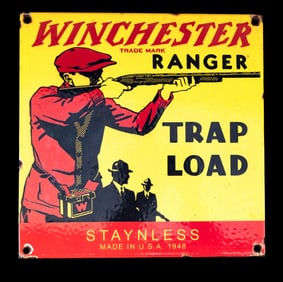 Winchester Ranger "Trap Load" Porcelain Sign