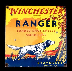 Winchester Ranger Porcelain Shot Shell Sign