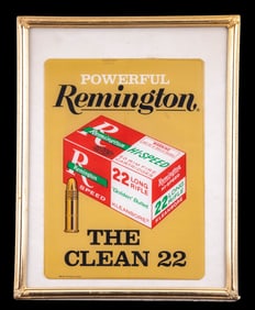 Remington .22 Golden Bullet Reverse Glass Decal
