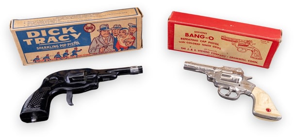 Stevens Bang-O and Marx Dick Tracy Toy Pistols