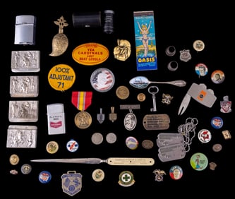 Pins, Coins, Dog Tags