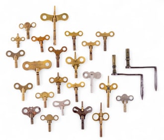 Early Brass Clock Keys