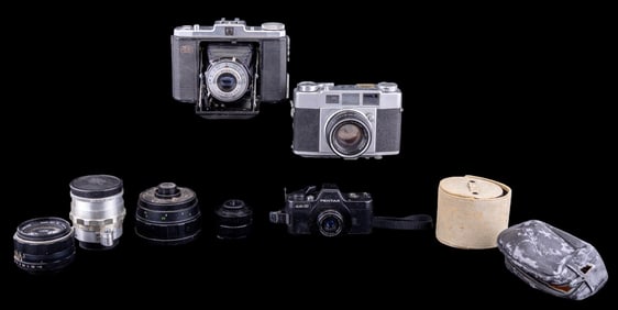Group of Vintage Cameras + Lenses