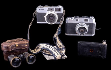 Early Cameras, Binoculars + Accessories