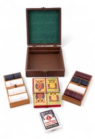 Vintage Lowe Poker Set in Case