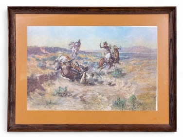 C. M. Russel (Am 1864-1927) The Broken Rope Print