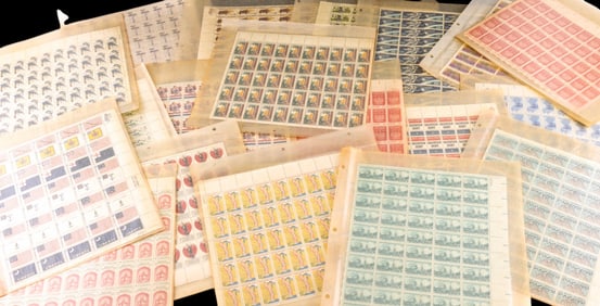 Vintage U.S. Postage Sheets