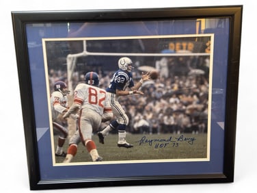 Raymond Berry Signed Baltimore Colts Photo