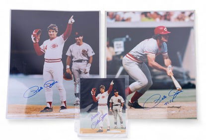 Pete Rose Signed Photos