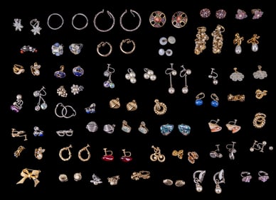 Large Assortment of Vintage Earrings