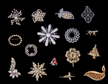 Vintage Brooches Including J.J.