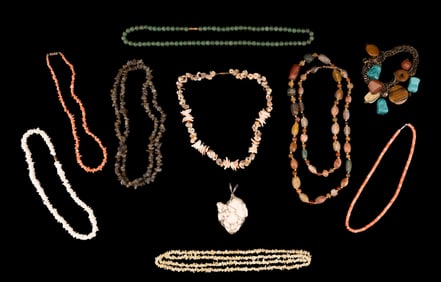 Vintage Stone and Shell Necklaces