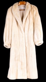 Long White Fur Coat Made in Canada