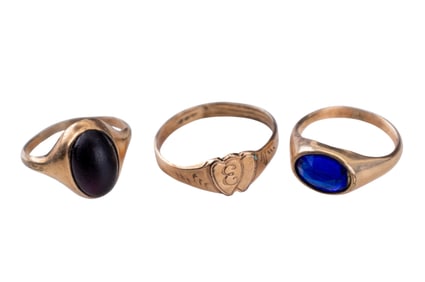 10K Gold Antique Rings (3)