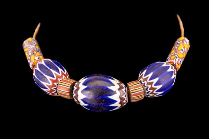 Venetian 6-Layer Chevron + Other Glass Trade Beads