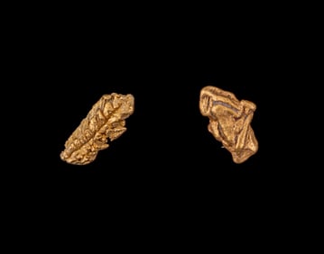 Pair of Australian Crystallized Gold Nuggets