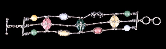 Sterling Silver and Gemstone Bracelet