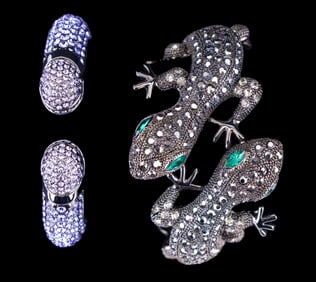 Large Double Lizard Bracelet