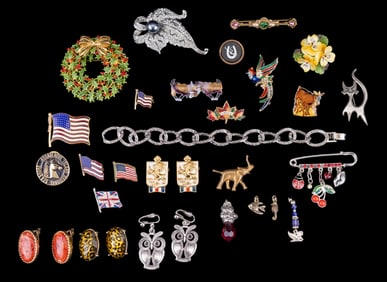 Vintage Brooches and Earrings