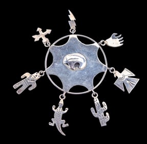 F.G. Jr. Signed Native American Pin