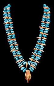 Turquoise and Shell Necklace