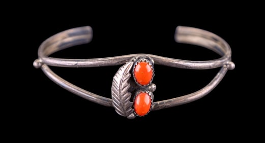 Vintage Native American Coral Bracelet