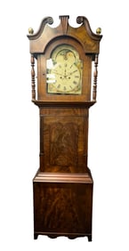 19th C Garrat Peterboro Mahogany Clock