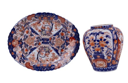 Japanese Imari Porcelain (2 Pcs)