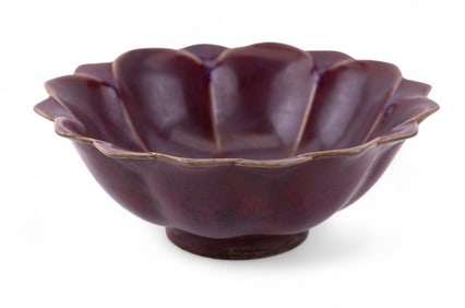 Jun Kiln Sang de Boeuf Oxblood Lotus Bowl