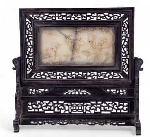 Framed Peking Glass Relief