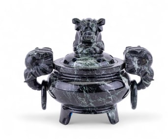 Dark Green Marble Censer