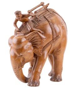 Asian Figural Elephant w/ Rider