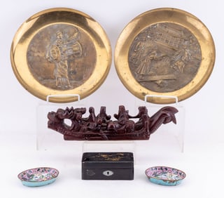Carved Chinese Immortals, Trinket Box, More