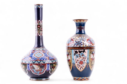 Early Meiji Style Cloisonne Vases (2)